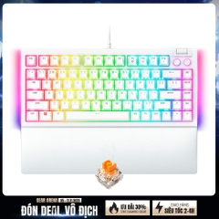 Bàn phím cơ Razer BlackWidow V4 75% RGB White Edition Hotswap Razer Switch Orange RZ03-05001700-R3M1