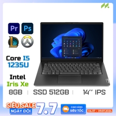 Laptop Lenovo V14 G3 IAP 82TS005YVN (i5-1235U, Iris Xe Graphics, Ram 8GB DDR4, SSD 512GB, 14 Inch IPS FHD 60Hz, Win 11)