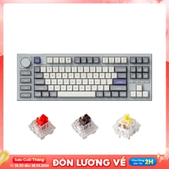 Bàn phím cơ không dây TKL Keychron Q3 Pro Silver Grey SE RGB Knob Hotswap (Keychron K Pro Sw)