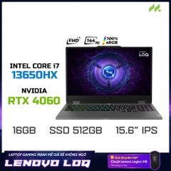 Laptop Lenovo LOQ 15IRX9 83DV00ERVN (i7-13650HX, RTX 4060 8GB, RAM 16GB DDR5, SSD 512GB, 15.6 Inch FHD IPS 144Hz 100% sRGB, Win 11)