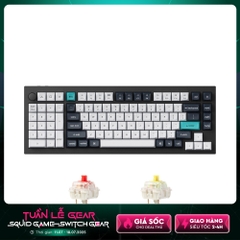 Bàn phím cơ không dây Southpaw Keychron Q12 Max Carbon Black RGB Knob Hotswap (Gateron Sw)