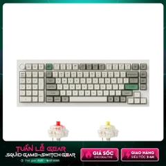 Bàn phím cơ không dây Southpaw Keychron Q12 Max Shell White RGB Knob Hotswap (Gateron Sw)