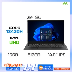Laptop Lenovo V14 G4 IRU 83A0A09KVN (i5-13420H, UHD Graphics, RAM 16GB DDR4, SSD 512GB, 14 Inch IPS FHD 60Hz, Win 11)