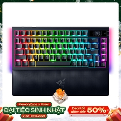 Bàn phím cơ không dây Razer Blackwidow V4 Pro 75% LCD RGB Wireless Hotswap (Razer Sw)