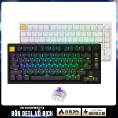 Bàn phím cơ không dây Keychron Lemokey P1 HE Shine Through RGB Hotswap CNC Aluminum (Magnetic Sw)