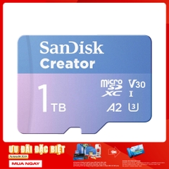 Thẻ nhớ MicroSDXC SanDisk Creator 1TB 190MB/s SDSQXAV-1T00-GN6MS