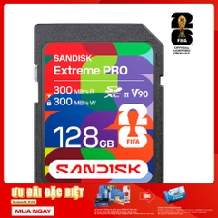 Thẻ nhớ SDXC SanDisk Extreme Pro UHS-II V90 FIFA World Cup 2026 Edition 128GB 300MB/s SDSDXDM-128G-GN4IH