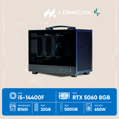 PC ST ITX I5-5060 ( i5-14400F, RTX 5060 8GB, RAM 32GB, SSD 500GB, 650W, WIN11 )