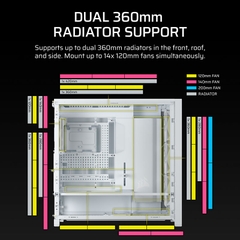 Case máy tính Corsair FRAME 5000D RS Airflow White CC-9011308-WW