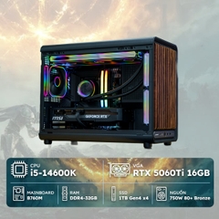 PC Siêu Tốc i5K-5060Ti (i5-14600K, RTX 5060Ti 16GB, RAM DDR4 32GB, SSD 1TB, 750W)