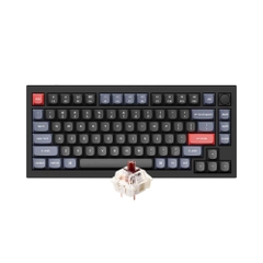 Bàn phím cơ Keychron Q1 version 2 Full Assembled Knob Black Gateron G Pro Brown Q1-M3Z