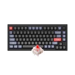 Bàn phím cơ Keychron Q1 version 2 Full Assembled Knob Black Gateron G Pro Red Q1-M1Z