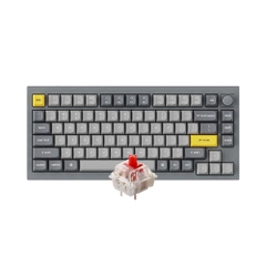 Bàn phím cơ Keychron Q1 version 2 Full Assembled Knob Silver Grey Gateron G Pro Red Q1-N1