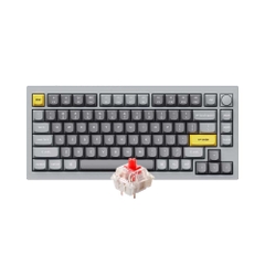 Bàn phím cơ Keychron Q1 version 2 Full Assembled Knob Silver Grey Gateron G Pro Red Q1-N1Z