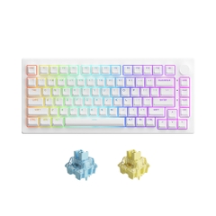 Bàn phím cơ không dây AKKO 5075B Plus White RGB (AKKO Sw V3 Pro)