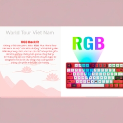 Bàn phím cơ không dây AKKO 5108B Plus World Tour Viet Nam RGB Hotswap (Akko Sw)
