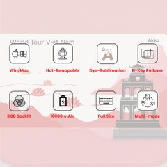 Bàn phím cơ không dây AKKO 5108B Plus World Tour Viet Nam RGB Hotswap (Akko Sw)