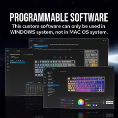 Bàn phím cơ không dây AULA F75 Black RGB Hotswap (Leobog Sw)