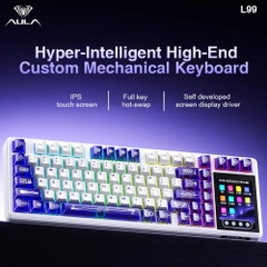 Bàn phím cơ không dây AULA L99 LCD Touchscreen RGB Hotswap (Raindrop Sw)