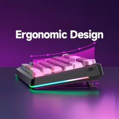 Bàn phím cơ không dây AULA S75 Pro Stellar Black LCD Screen RGB Hotswap (Huano Sw)