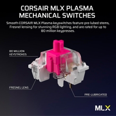Bàn phím cơ không dây Corsair Vanguard 96 RGB Hotswap SOCD (Corsair MLX Plasma SW)