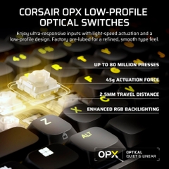 Bàn phím cơ không dây Corsair Vanguard Air 99 RGB SOCD (Corsair OPX Low Profile Sw)