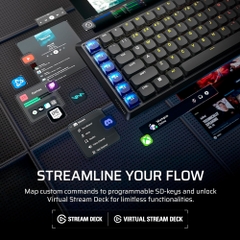 Bàn phím cơ không dây Corsair Vanguard Air 99 RGB SOCD (Corsair OPX Low Profile Sw)
