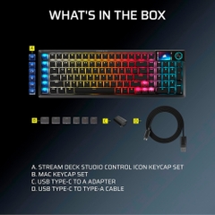 Bàn phím cơ không dây Corsair Vanguard Air 99 RGB SOCD (Corsair OPX Low Profile Sw)