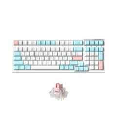 Bàn phím cơ không dây FL-Esports FL100 CPM Marshmallow 3 Mode Led RGB HotSwap FLCMMK Ice Switch Pink/ Blue/ Violet