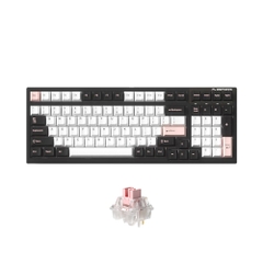 Bàn phím cơ không dây FL-Esports FL100 CPM White Olivia 3 Mode Led RGB HotSwap FLCMMK Ice Switch Pink/ Blue/ Violet