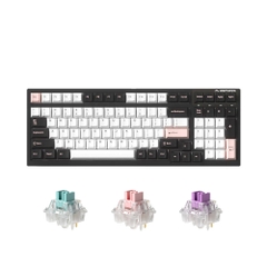 Bàn phím cơ không dây FL-Esports FL100 CPM White Olivia 3 Mode Led RGB HotSwap FLCMMK Ice Switch Pink/ Blue/ Violet