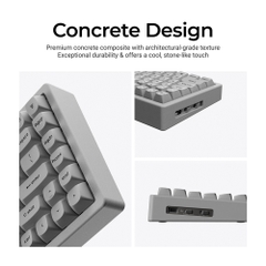 Bàn phím cơ không dây Keychron K2 HE Concrete Edition RGB Hotswap Aluminum (Magnetic Sw)