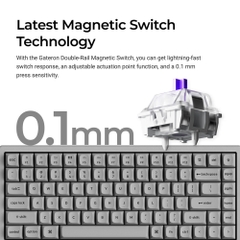 Bàn phím cơ không dây Keychron K2 HE Concrete Edition RGB Hotswap Aluminum (Magnetic Sw)