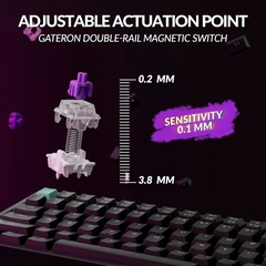 Bàn phím cơ không dây Keychron K2 HE RGB Hotswap Aluminum (Magnetic Sw)