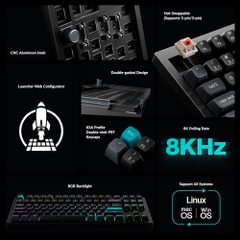 Bàn phím cơ không dây Keychron Q3 Ultra 8K ZMK RGB Hotswap (Keychron SW)