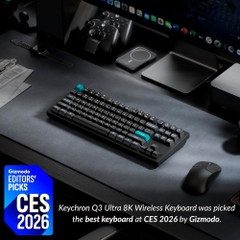 Bàn phím cơ không dây Keychron Q3 Ultra 8K ZMK RGB Hotswap (Keychron SW)