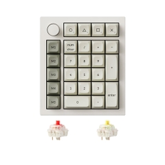 Bàn phím cơ không dây Numpad Keychron Q0 Max Shell White RGB Knob Hotswap (Gateron Sw)