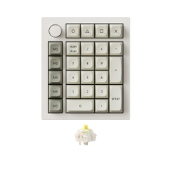 Bàn phím cơ không dây Numpad Keychron Q0 Max Shell White RGB Knob Hotswap (Gateron Sw)