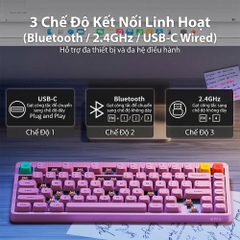 Bàn phím cơ không dây NuPhy Node75 Low Profile RGB Hotswap (Nuphy Sw)