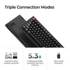Bàn phím cơ không dây Keychron V1 Ultra 8K ZMK RGB Hotswap
