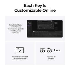 Bàn phím cơ không dây Keychron V1 Ultra 8K ZMK RGB Hotswap