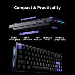 Bàn phím cơ NuPhyX BH65 All Aluminum RGB Hotswap 8K Rapid Trigger (Magnetic Sw)