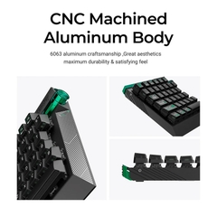 Bàn phím cơ One Handed Keychron Lemokey L0 HE Shine Through RGB Hotswap CNC Aluminum (Magnetic Sw)