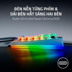 Bàn phím cơ Razer BlackWidow V4 75% Phantom White Edition RGB Hotswap Razer Switch Orange RZ03-05003500-R3M1