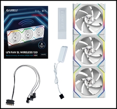 Bộ ba quạt Lian Li Wireless White Cooler Reverse SL 120-3 (Fan Ngược)
