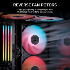Bộ ba Fan Case Corsair RS120-R ARGB Black CO-9050196-WW (Fan Ngược)
