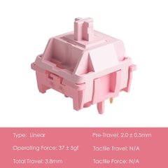 Bộ 45 switch AKKO Stellar Rose Switch 37 ± 5gf 5 Pin (Linear Sw)