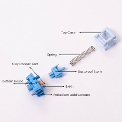 Bộ 45 switch cơ AKKO Mirror Switch 37 ± 5gf 5 Pin (Linear Sw)