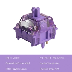 Bộ 45 switch cơ AKKO Starlit Switch 45gf 5 Pin (linear Sw)
