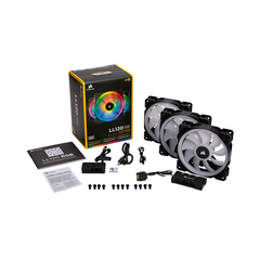 Bộ ba Fan Case Corsair LL120 RGB 120mm Dual Light Loop RGB with Lighting Node PRO CO-9050072-WW